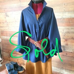 Riders Lee Navy blue button down shirt! 3x